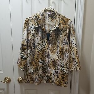 3/$15 Joanna Plus Blouse Sz 1X